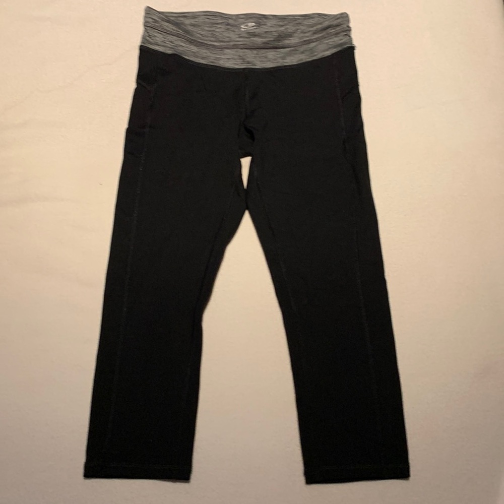 Champion black women’s leggings with gray waistband